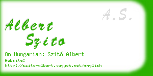 albert szito business card